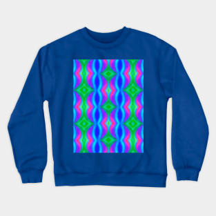 Colorful Wobbly Diamond Pattern Crewneck Sweatshirt